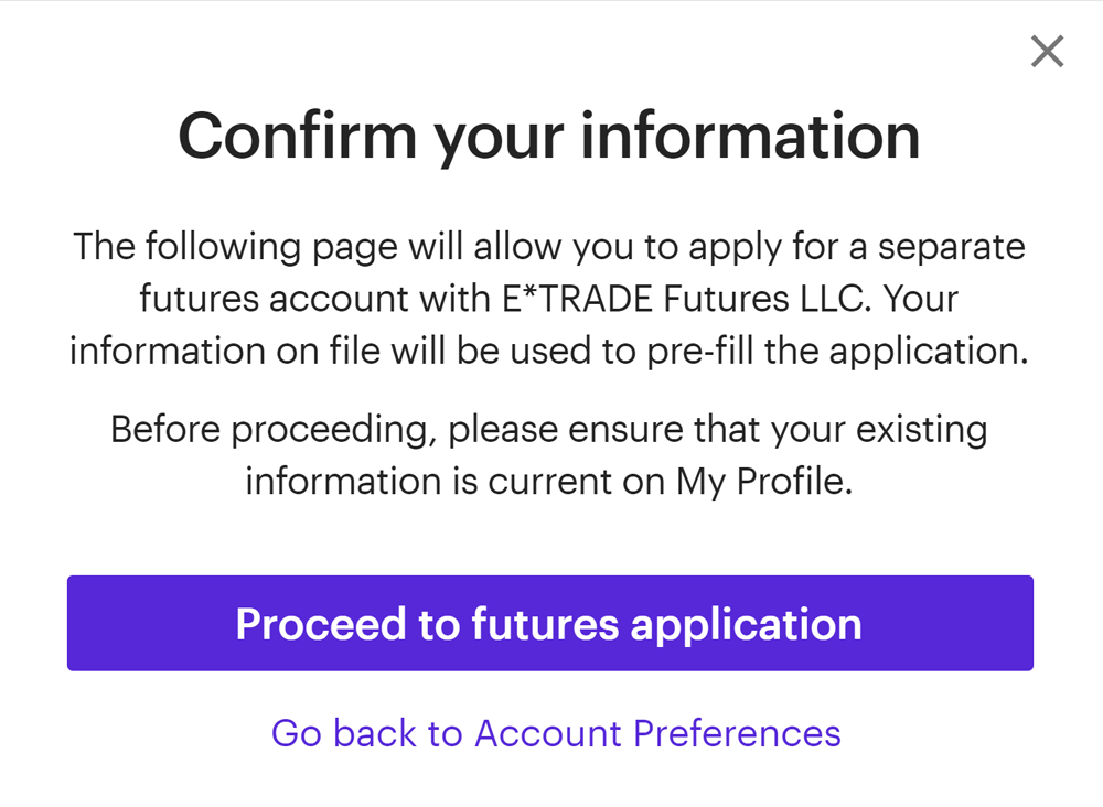 Etrade Futures Trading