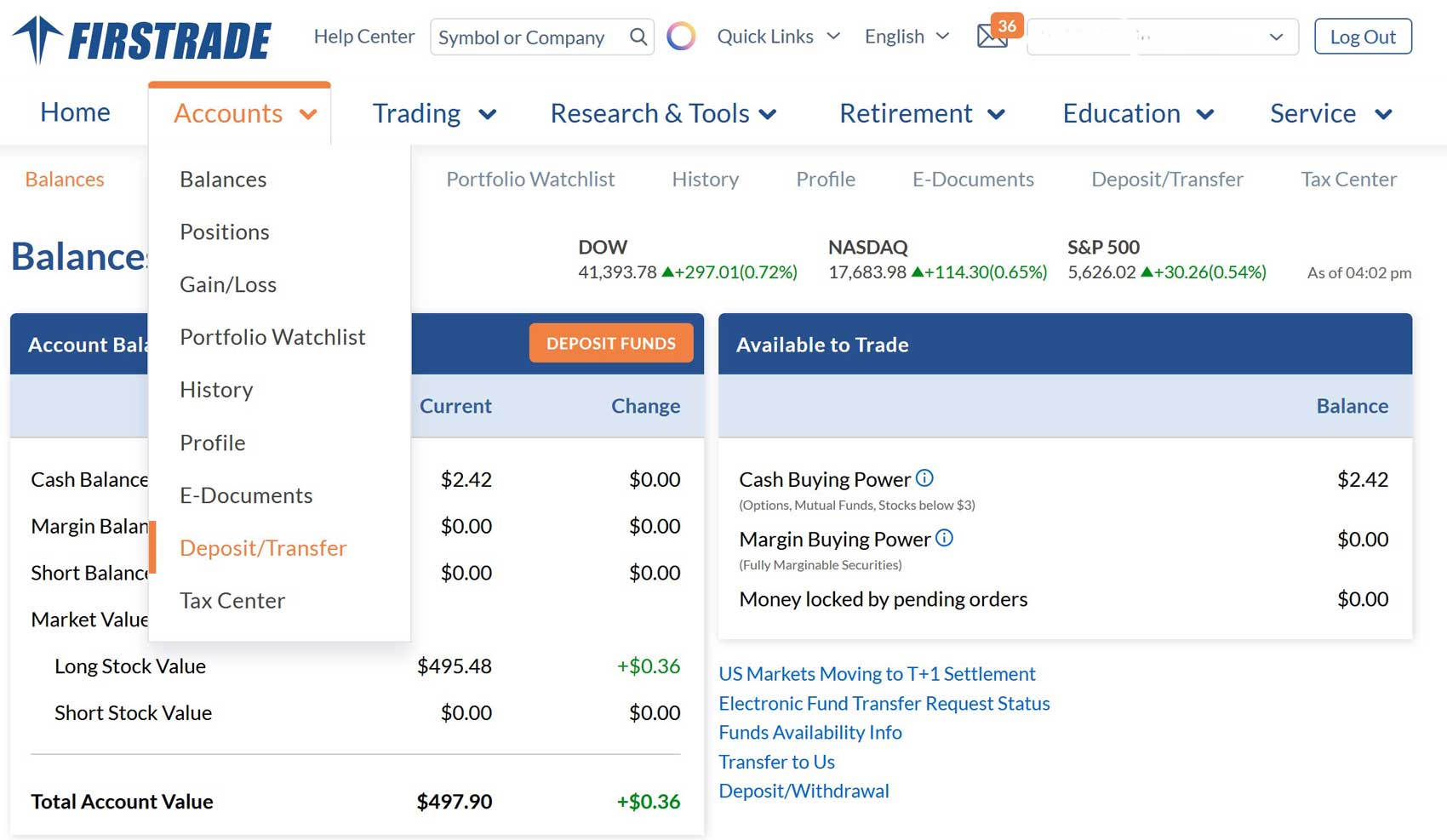 Transfer From Fidelity to Firstrade