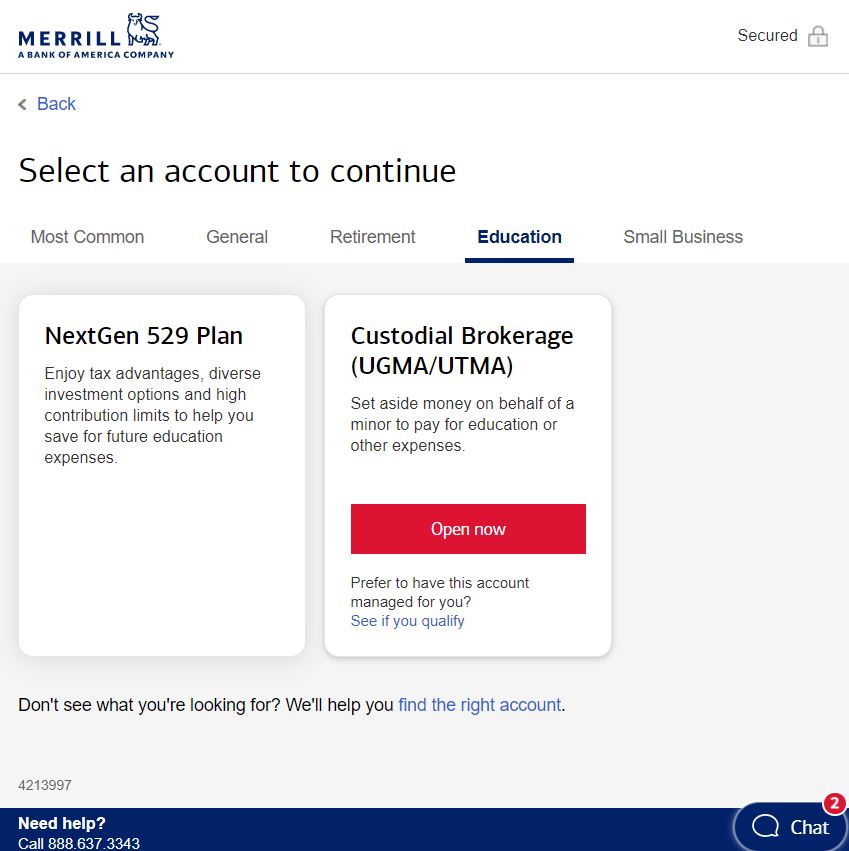 Merrill Edge Custodial Account